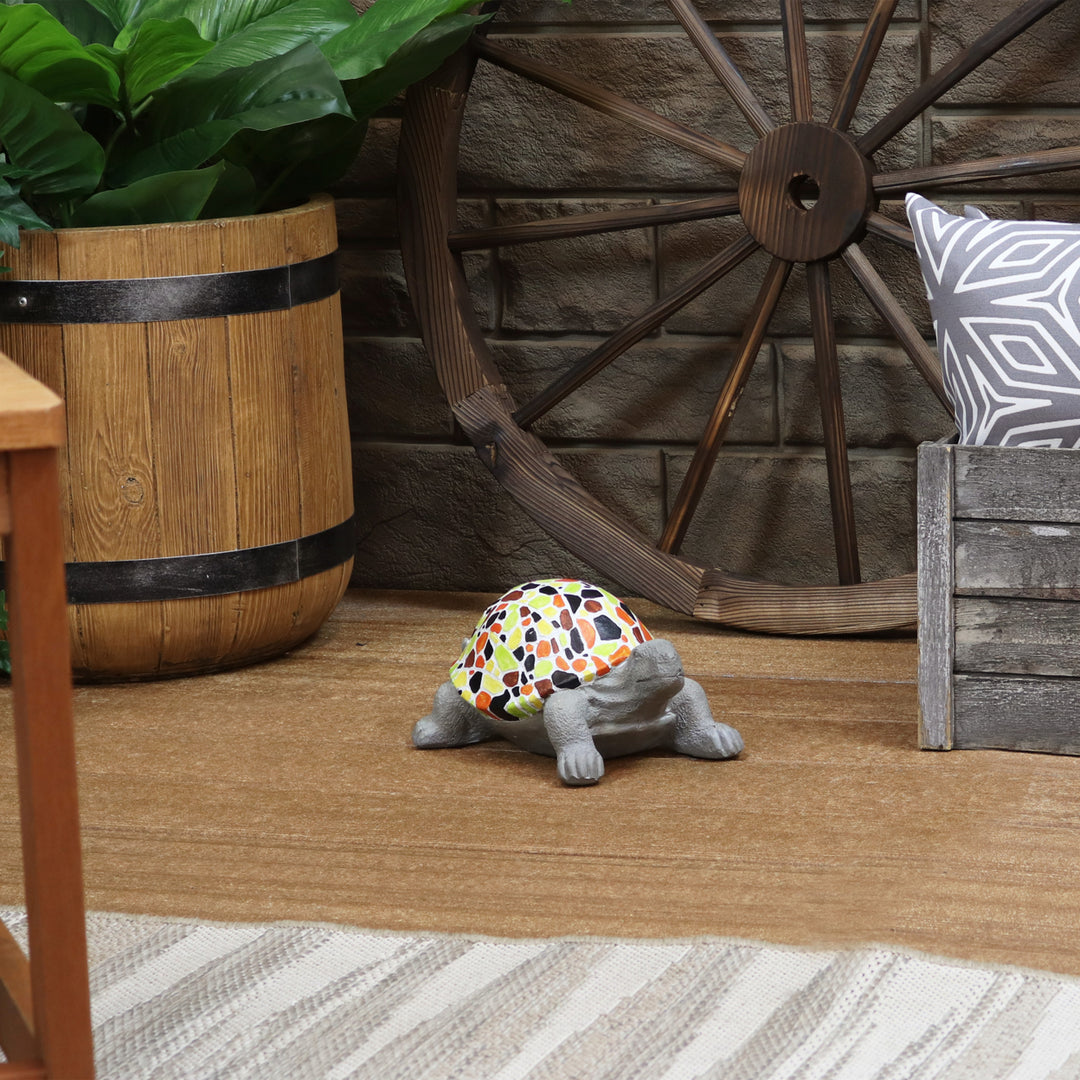 Sunnydaze Mildred the Turtle Indoor/Outdoor Mosaic Statue - 10.5 in Image 10