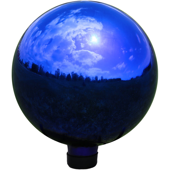 Sunnydaze Blue Mirrored Surface Gazing Globe - 10 in Image 1