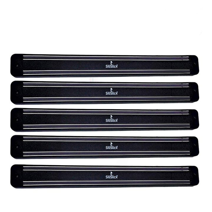 SiliSlick Magnetic Knife Rack 5 Inch Black Space Saving Kitchen Tool Holder Image 1