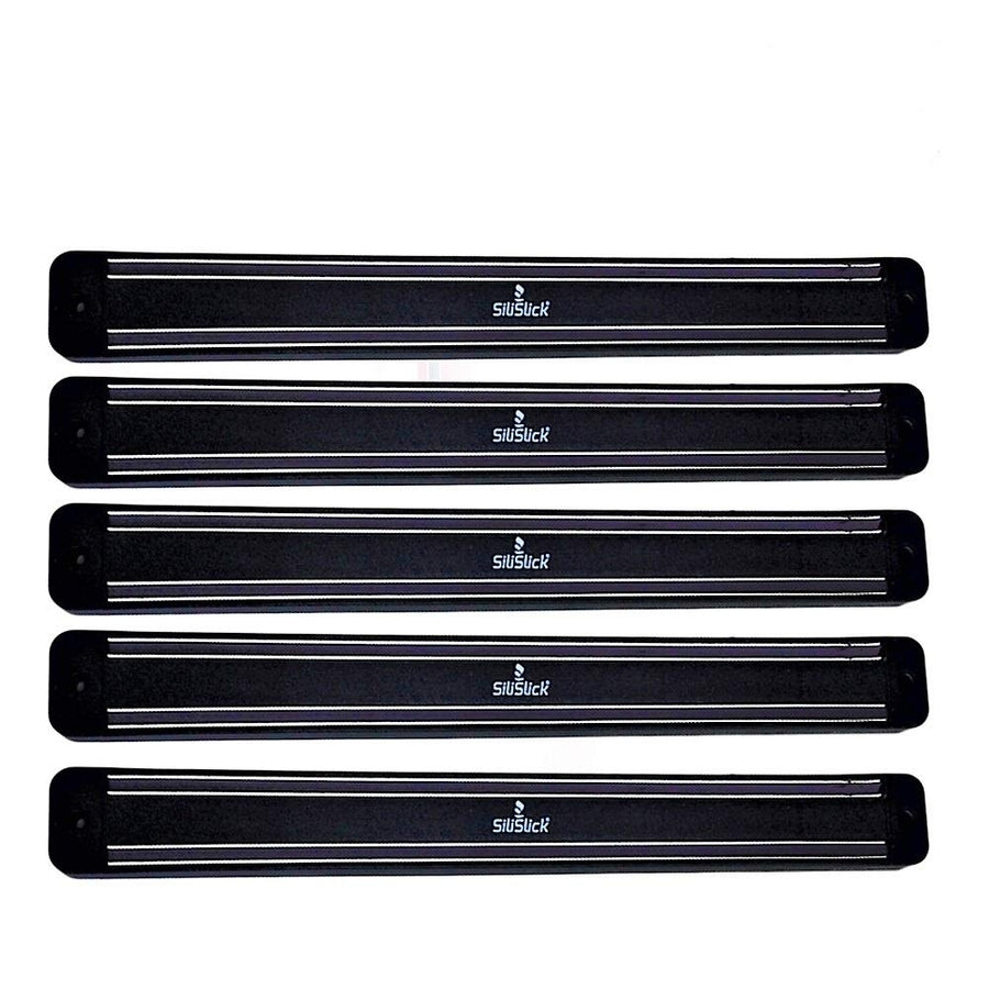 SiliSlick Magnetic Knife Rack 5 Inch Black Space Saving Kitchen Tool Holder Image 1