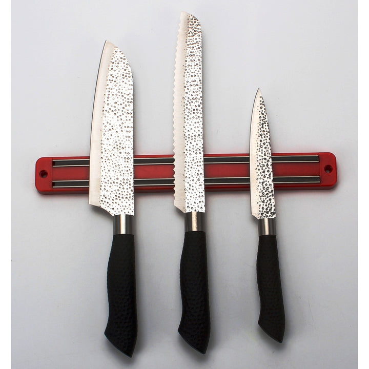 Embossed Hammered Blades 3 Piece Knife Set Image 5