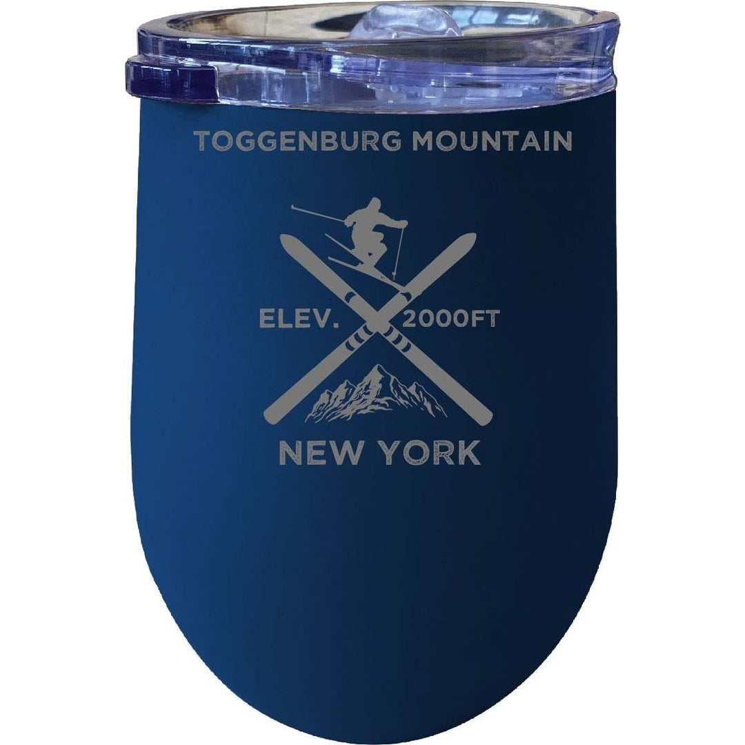 Toggenburg Mountain York Ski Souvenir 12 oz Laser Etched Insulated Wine Stainless Steel Tumbler Image 1