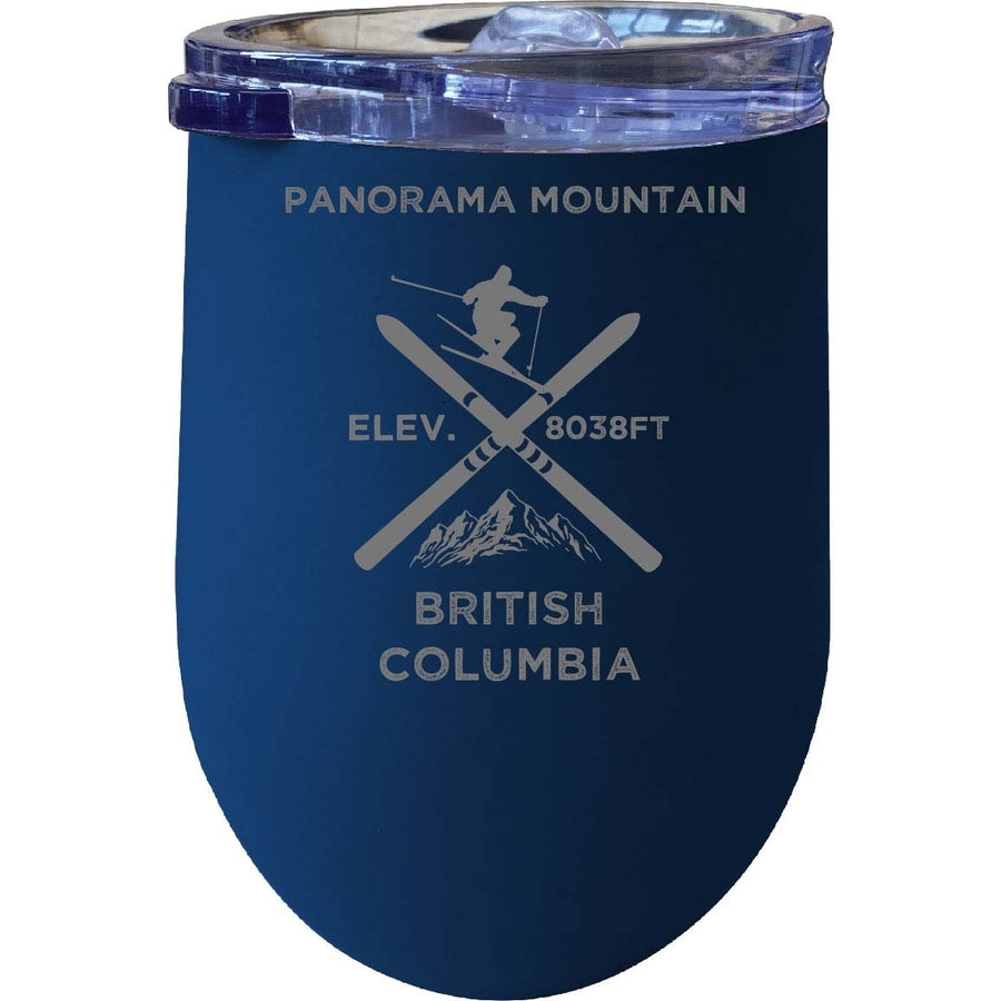 Panorama Mountain British Columbia Ski Souvenir 12 oz Laser Etched Insulated Wine Stainless Steel Tumbler Image 1