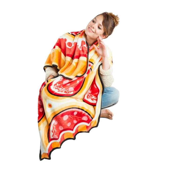 BigMouth Inc. Pizza Slice Throw Blanket, Fuzzy Bed Wrap Cover, 5 foot-long Image 2