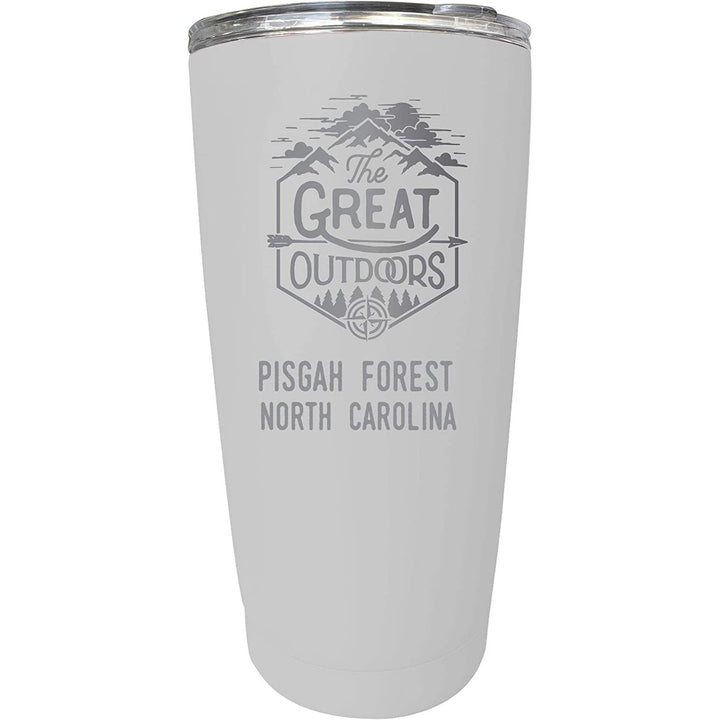 Pisgah Forest North Carolina Etched 16 oz Stainless Steel Insulated Tumbler Outdoor Adventure Design Image 1