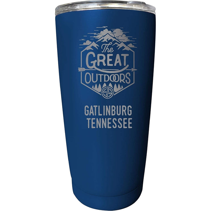 Gatlinburg Tennessee Etched 16 oz Stainless Steel Insulated Tumbler Outdoor Adventure Design Image 2