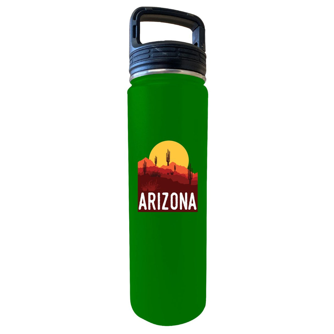 Arizona Souvenir Desert 32 Oz Engraved Insulated Double Wall Stainless Steel Water Bottle Tumbler Image 1