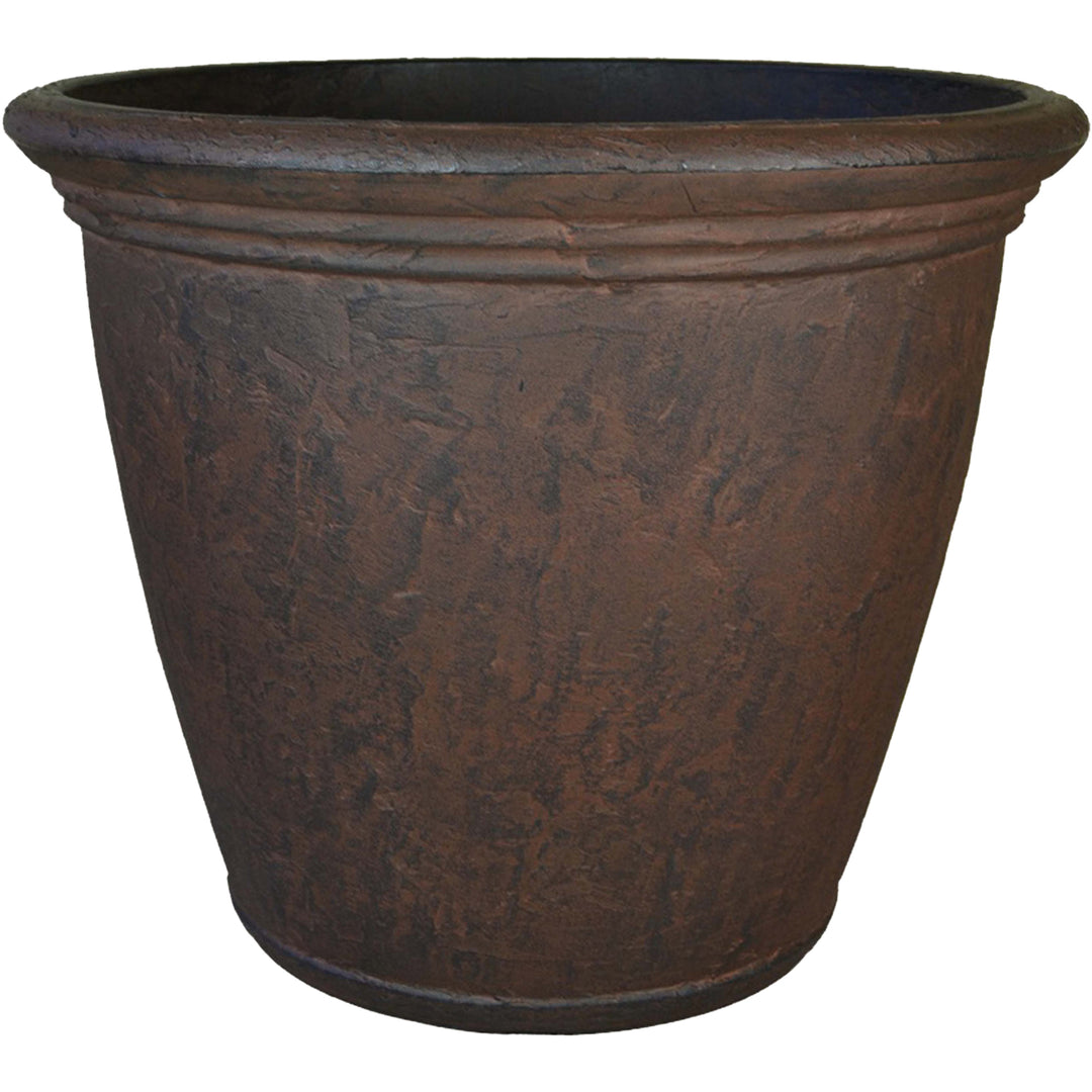Sunnydaze 24 in Anjelica Polyresin Planter with UV-Resistance - Rust Image 1