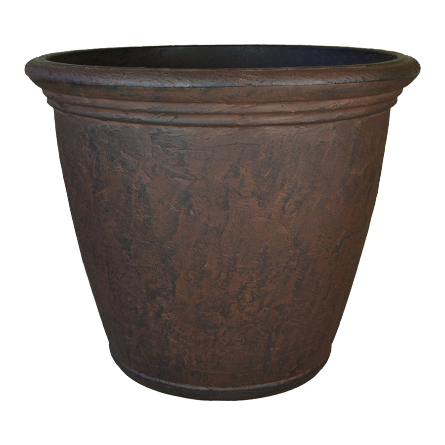 Sunnydaze 15.25 in Anjelica Polyresin Outdoor Planter - Rust Image 1