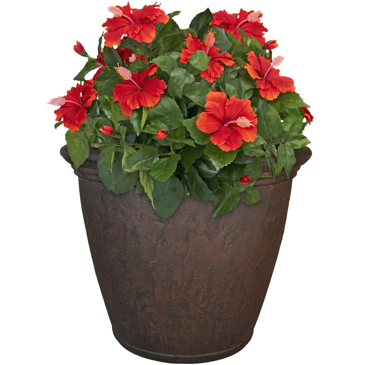 Sunnydaze 24 in Anjelica Polyresin Planter with UV-Resistance - Rust Image 8
