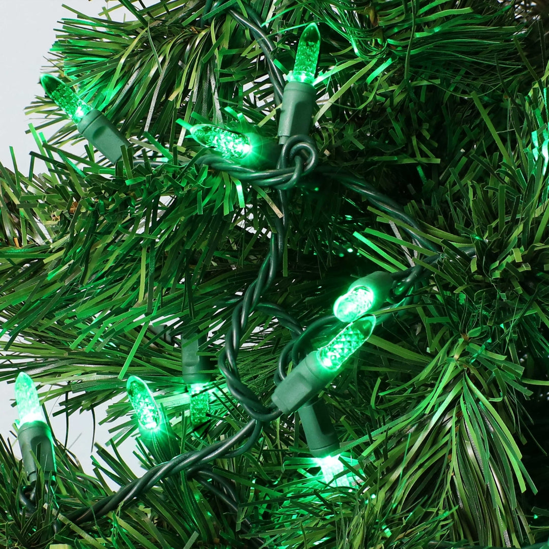 Sunnydaze 70 Ct Holiday Outdoor String LED Lights - Green - 21 ft Image 3