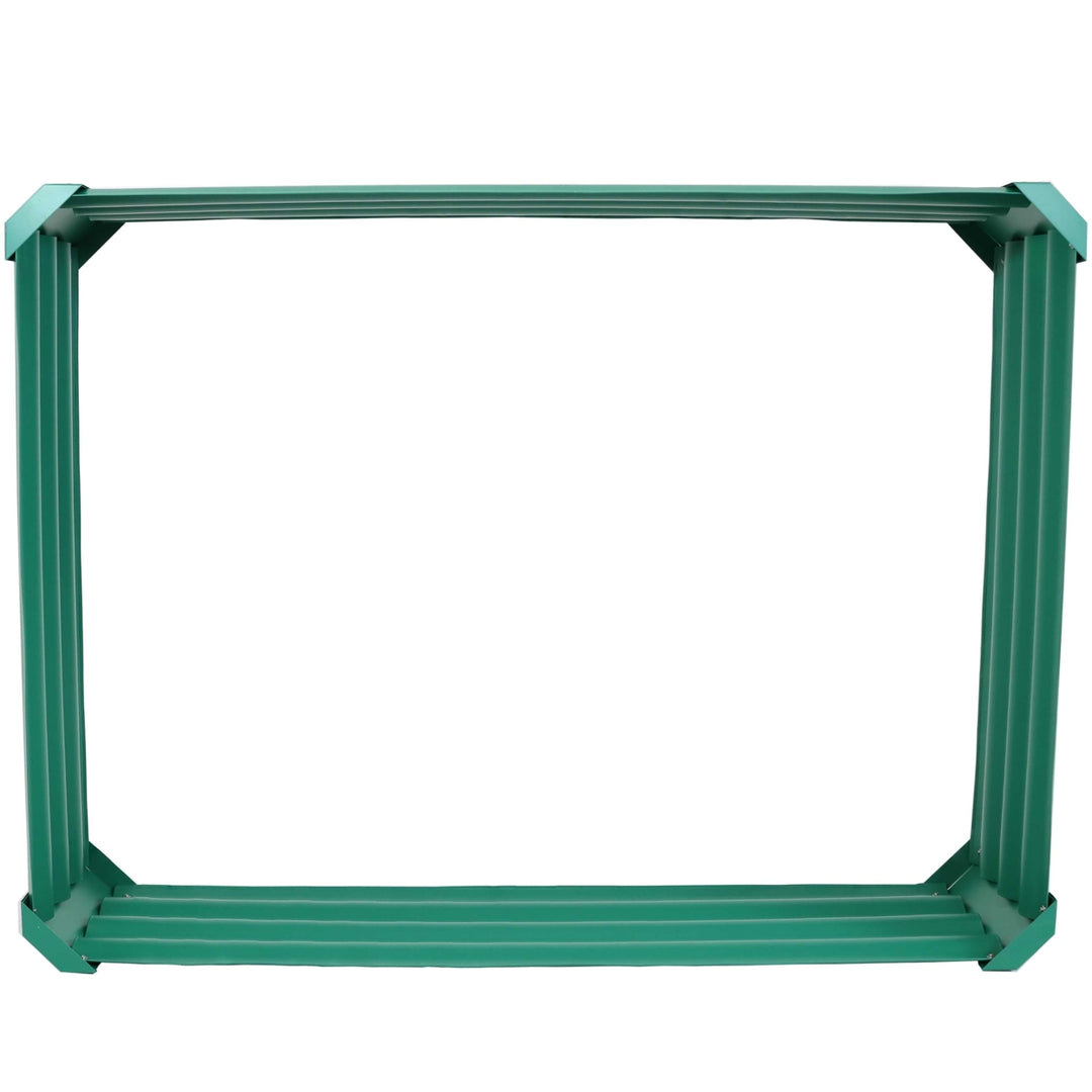 Sunnydaze Powder-Coated Steel Rectangle Raised Garden Bed - Green - 47 in Image 7