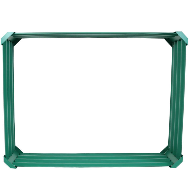 Sunnydaze Powder-Coated Steel Rectangle Raised Garden Bed - Green - 47 in Image 6