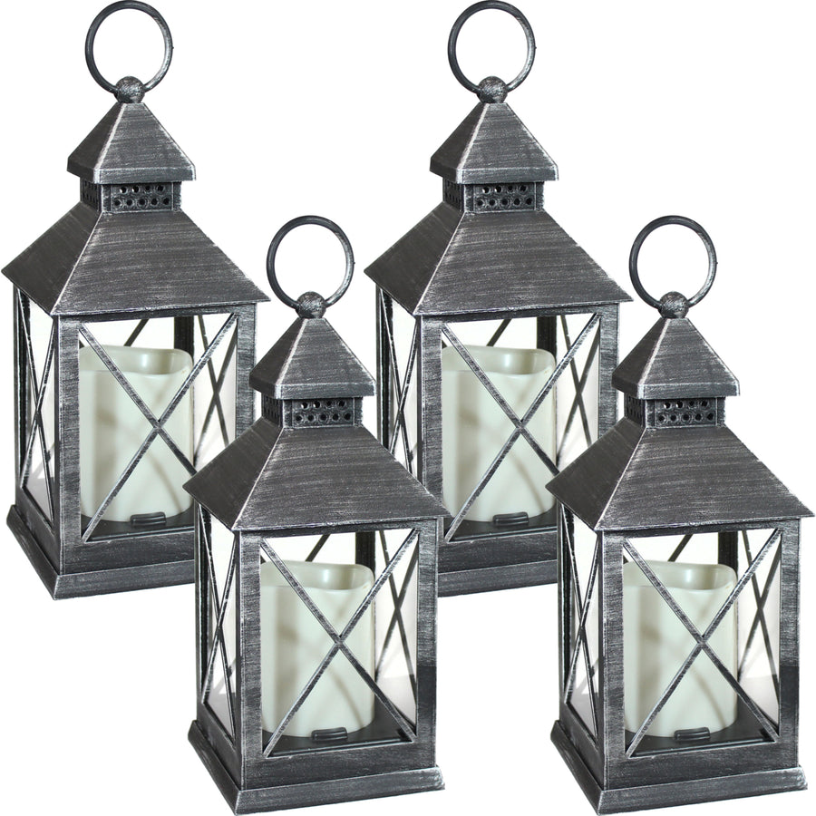 Sunnydaze Yorktown Indoor Battery-Powered Candle Lantern - 10 in - Set of 4 Image 1