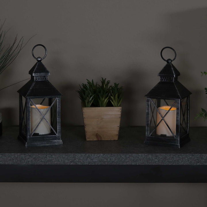 Sunnydaze Yorktown Indoor Battery-Powered Candle Lantern - 10 in - Set of 4 Image 10