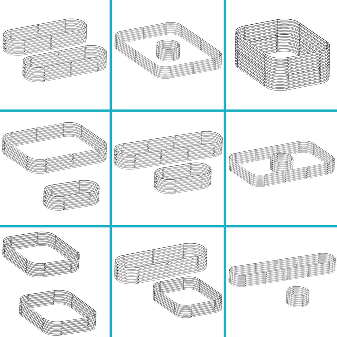 Sunnydaze Galvalume Steel Oval Raised Garden Bed - Green - 79 in x 32 in Image 9
