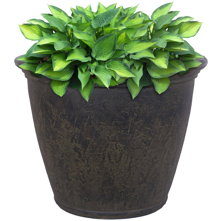 Sunnydaze 24 in Anjelica Unbreakable Polyresin Planter - Sable Finish Image 5