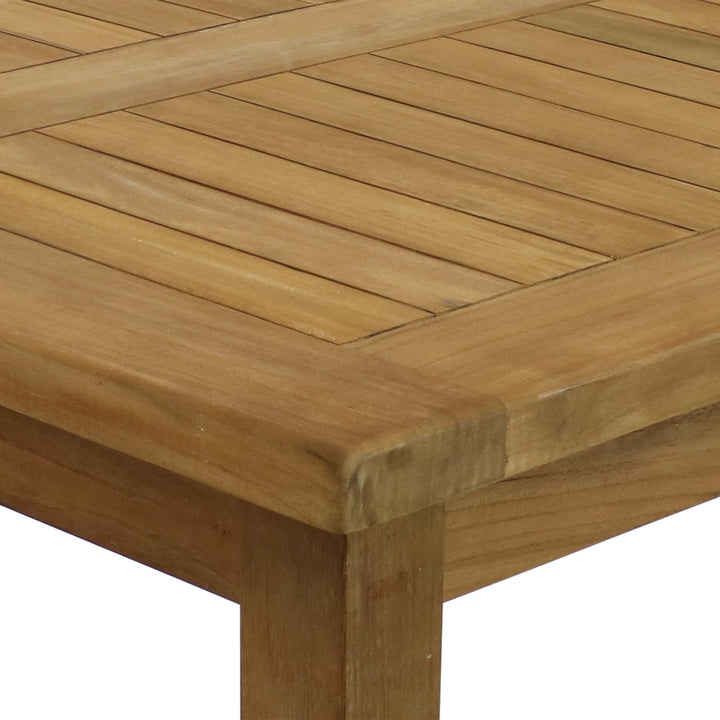 Sunnydaze 31.5 in Solid Teak Square Patio Dining Image 9