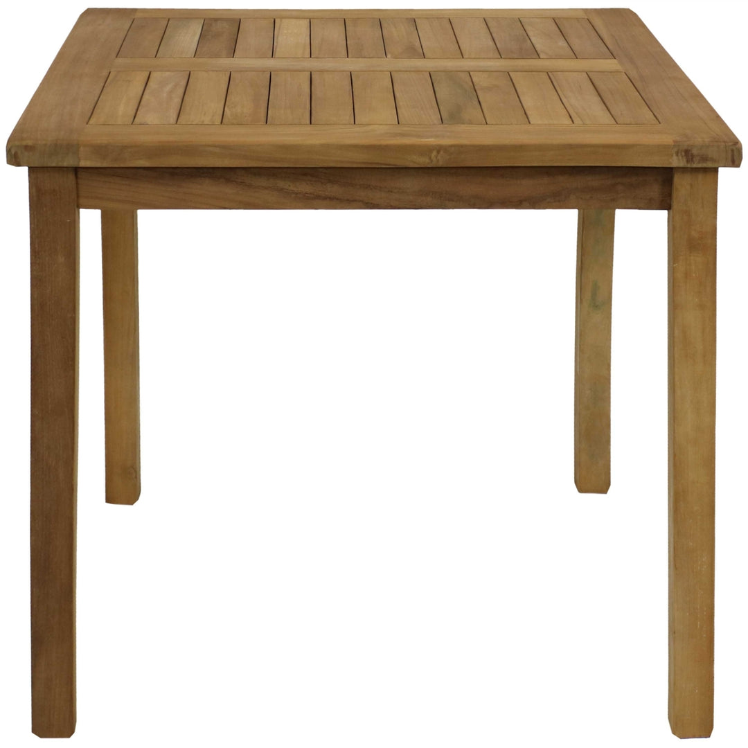 Sunnydaze 31.5 in Solid Teak Square Patio Dining Image 10