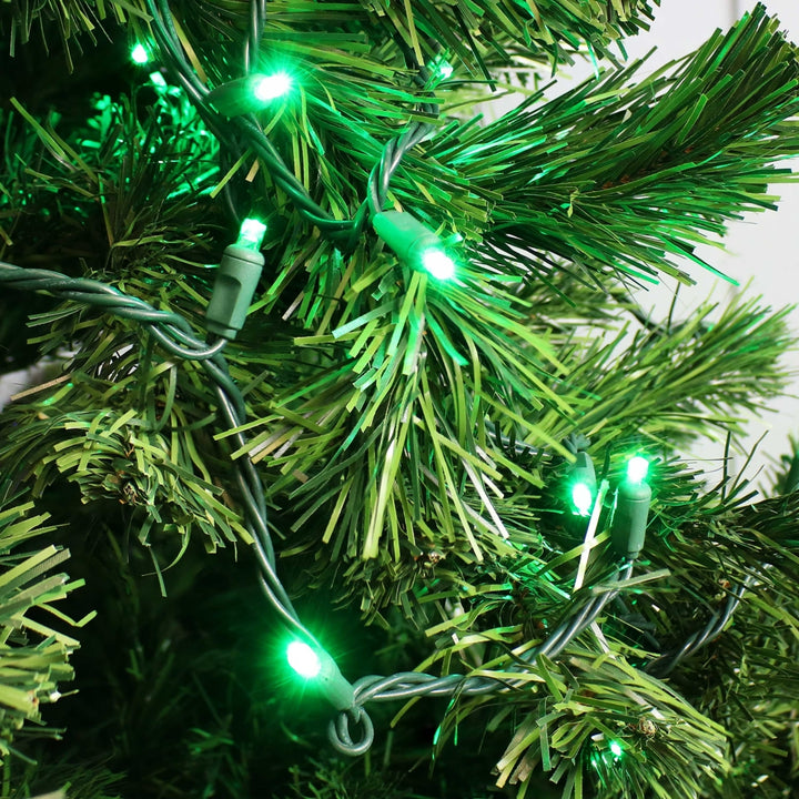 Sunnydaze 22 ft 70 Ct Holiday Wide Angle Outdoor LED String Lights - Green Image 3