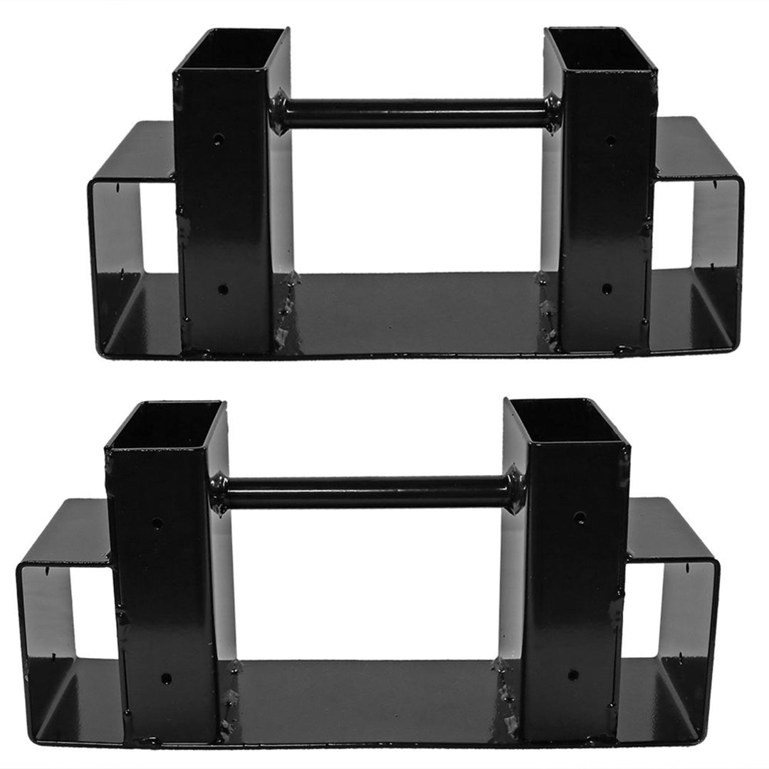 Sunnydaze Powder-Coated Steel Adjustable Firewood Log Rack Brackets Image 1