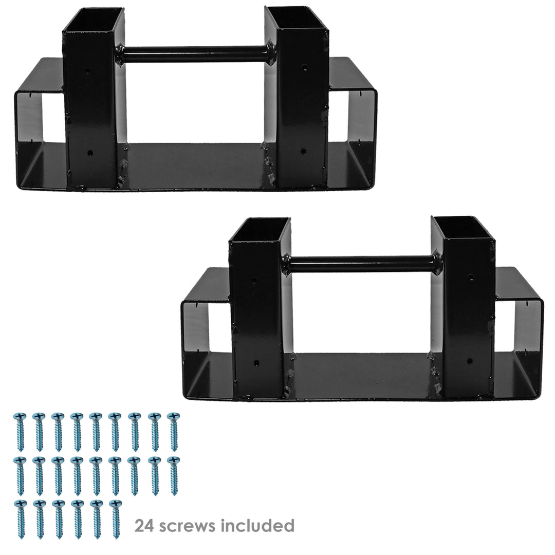 Sunnydaze Powder-Coated Steel Adjustable Firewood Log Rack Brackets Image 10