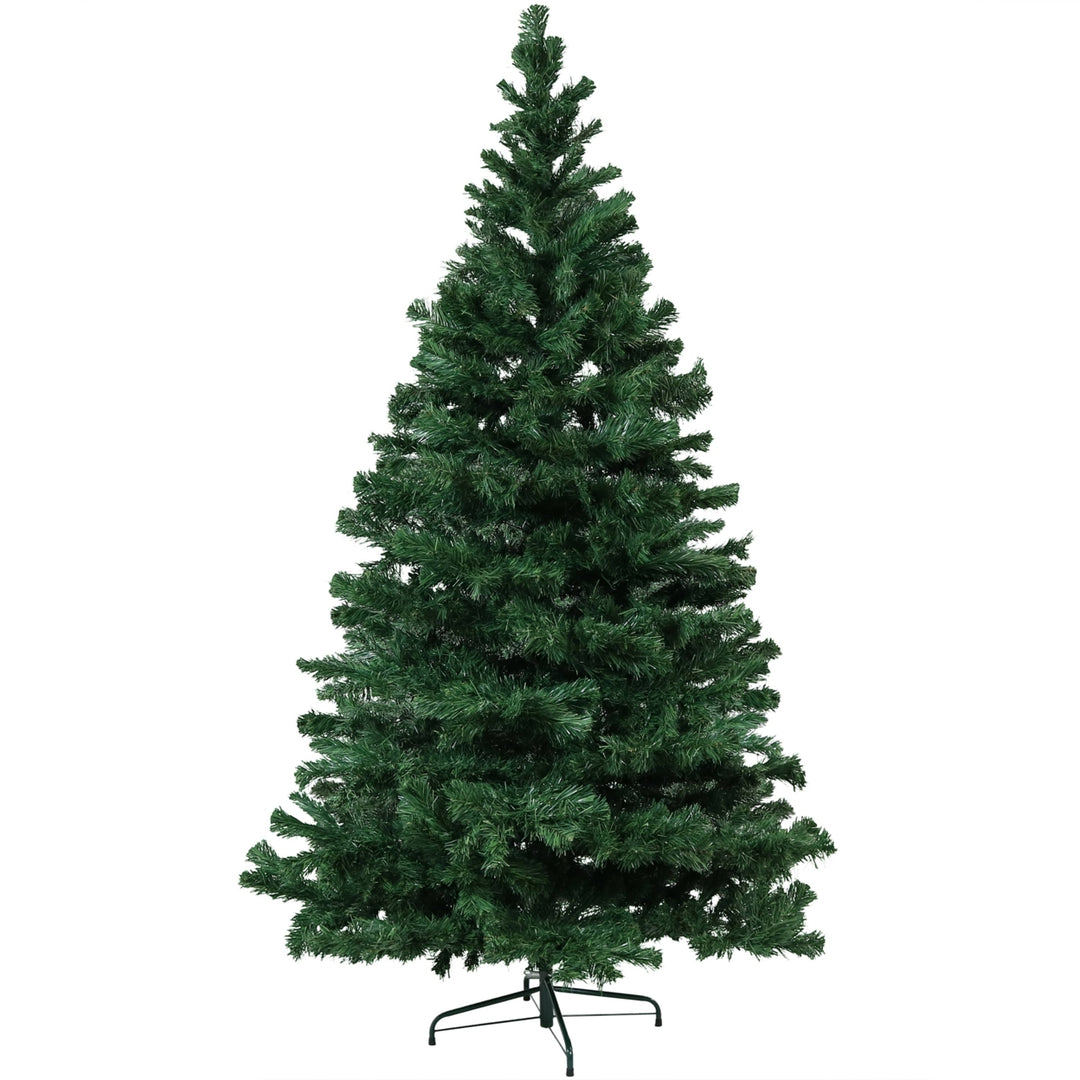 Sunnydaze Canadian Pine Indoor Artificial Christmas Tree - 7 ft Image 1