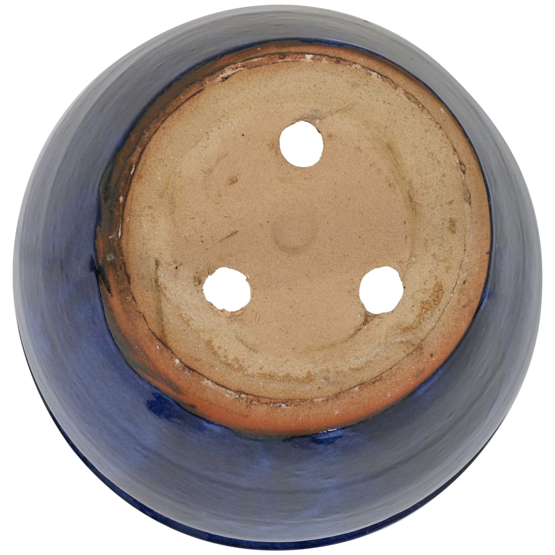 Sunnydaze 15 in Chalet High-Fired Glazed Ceramic Planter - Imperial Blue Image 5