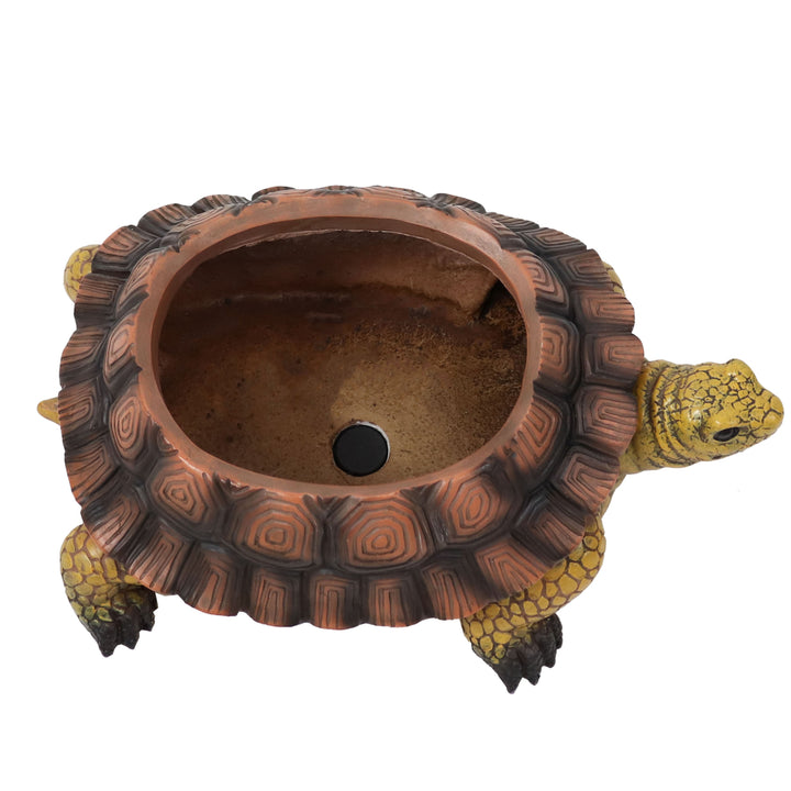 Sunnydaze Teddy the Tortoise 11 in Polyresin Outdoor Garden Planter Image 7