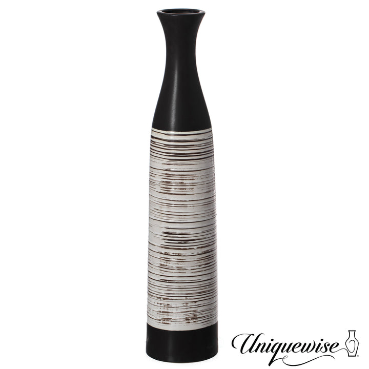 Handcrafted Black and White Waterproof Ceramic Floor Vase Large Medium Small Image 7