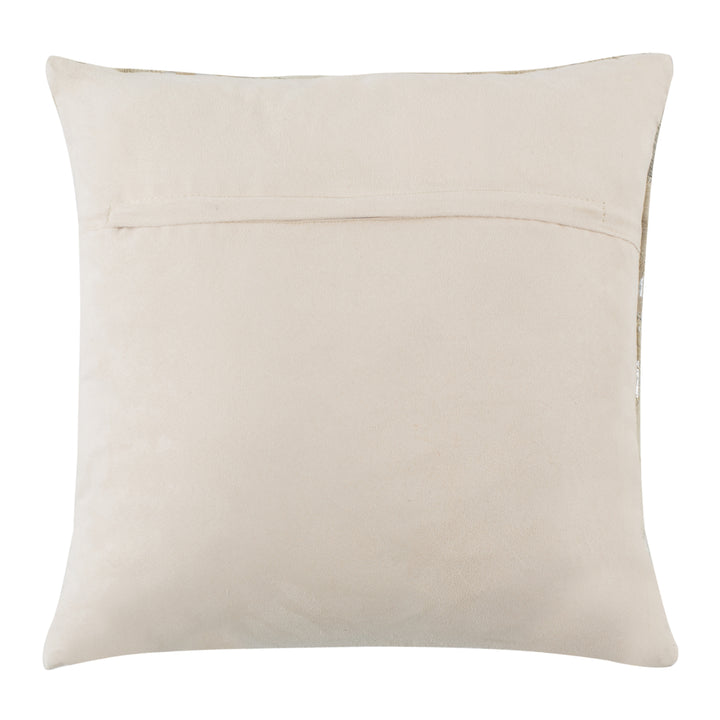 SAFAVIEH Metallic Scale Cowhide Pillow Silver / White PLS217A-2222 Image 4