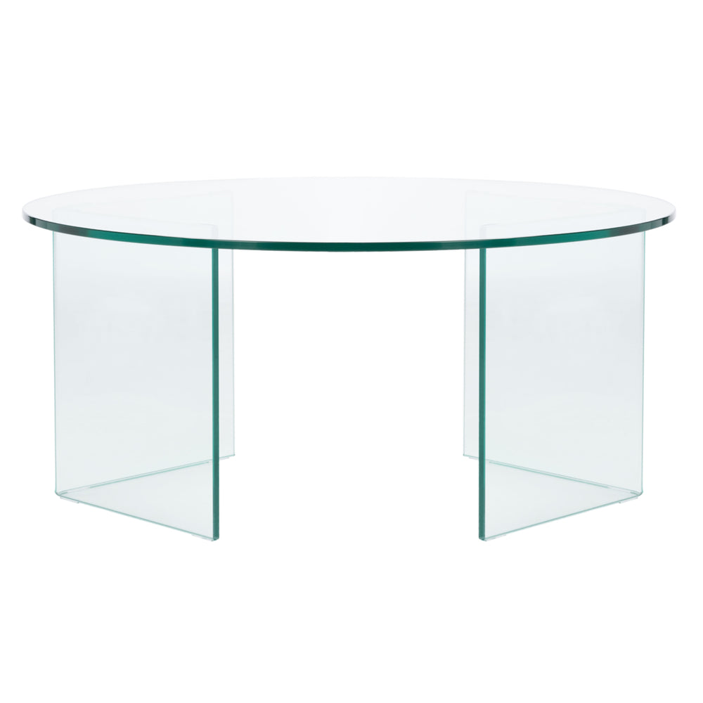 SAFAVIEH Bexon Tempered Glass Coffee Table Clear COF7301A-2BX Image 2