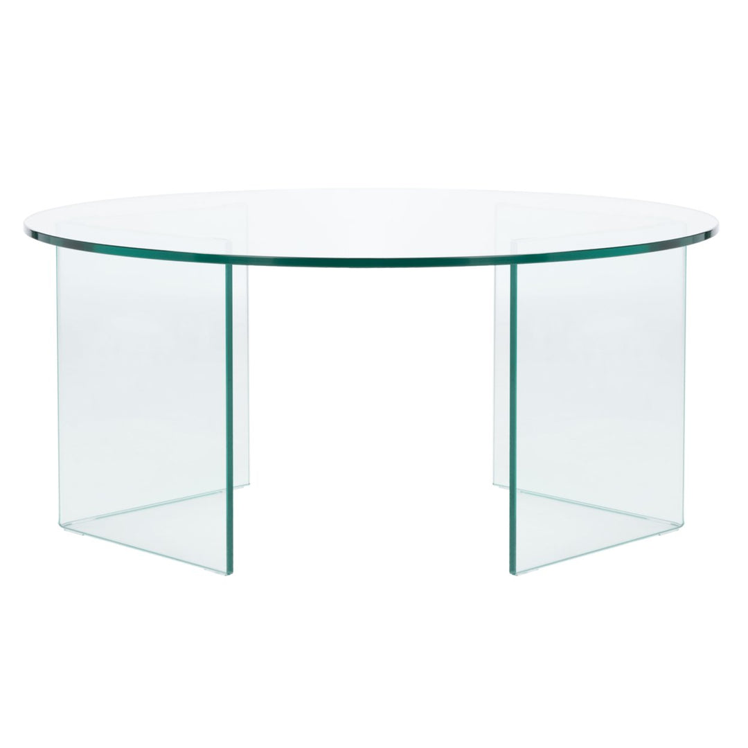 SAFAVIEH Bexon Tempered Glass Coffee Table Clear COF7301A-2/2 Image 2