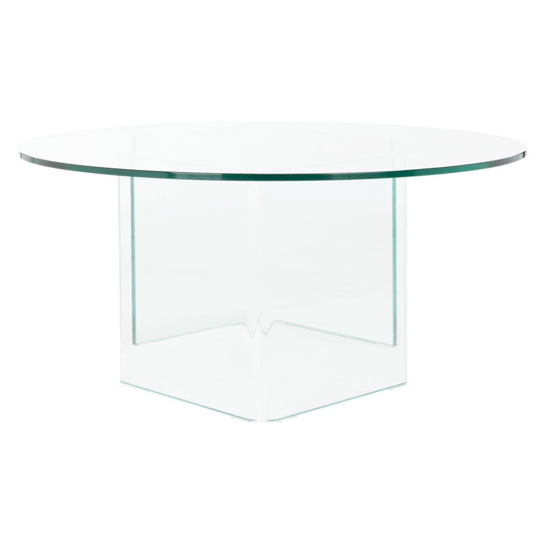 SAFAVIEH Bexon Tempered Glass Coffee Table Clear COF7301A-2/2 Image 8