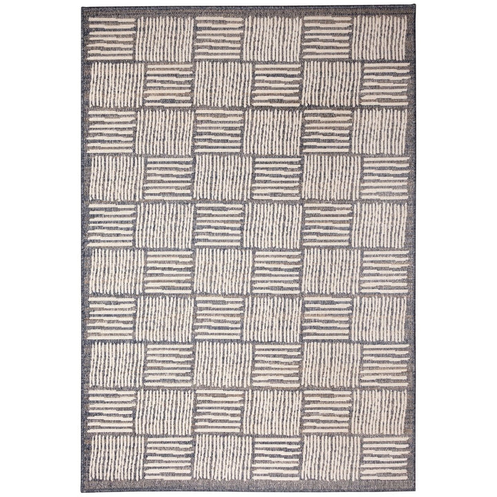 Liora Manne Cove Squares Indoor Outdoor Area Rug Grey Image 1