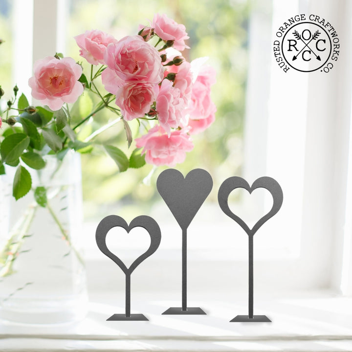 8" Stand-Up Hearts (Two Styles) - Romantic Date Night Decorations Image 3