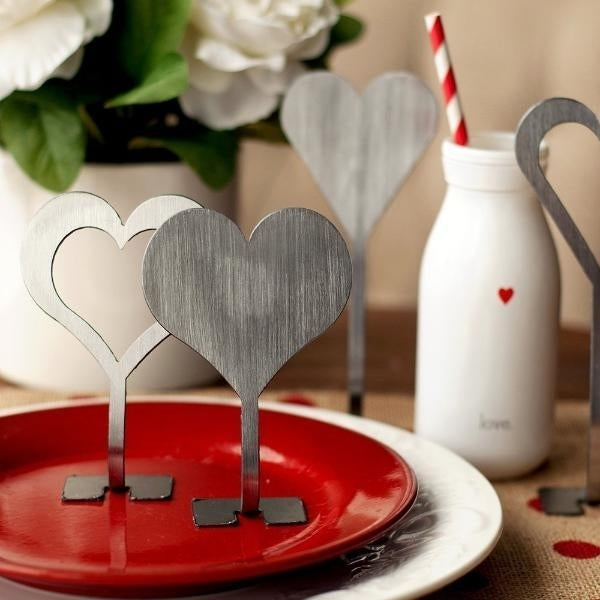 8" Stand-Up Hearts (Two Styles) - Romantic Date Night Decorations Image 6
