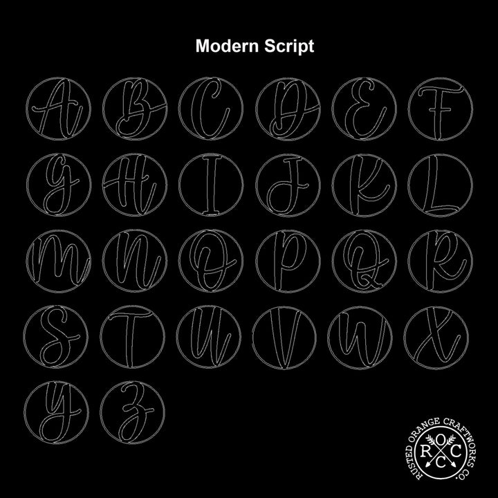 10" Modern Single Letter Monogram - 2 Styles - Custom Monogram Metal Image 7