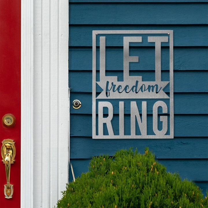 Let Freedom Ring - Rectangle or Circle Patriotic Fourth of July Image 1