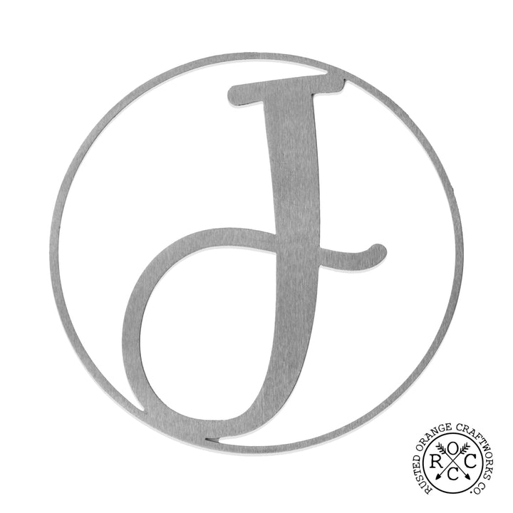 10" Modern Single Letter Monogram - 2 Styles - Custom Monogram Metal Image 11