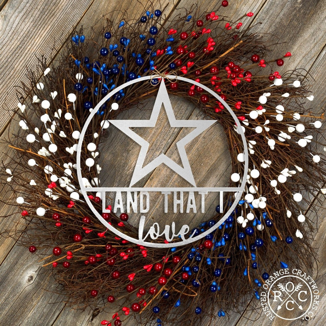 Patriotic Star Signs - Fourth of July Patriotic Wreath Image 1