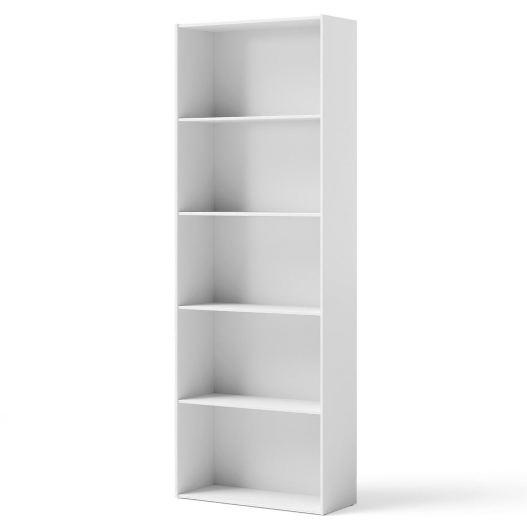 5-Shelf Storage Bookcase Modern Multi-Functional Display Cabinet Furniture White Image 8