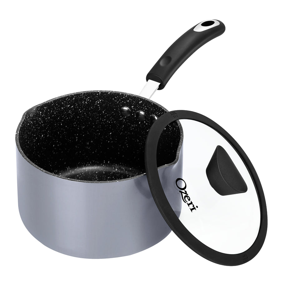 Ozeri All-In-One Stone Saucepan 1.5L 3.0L Non-Toxic German Coating Induction Image 1