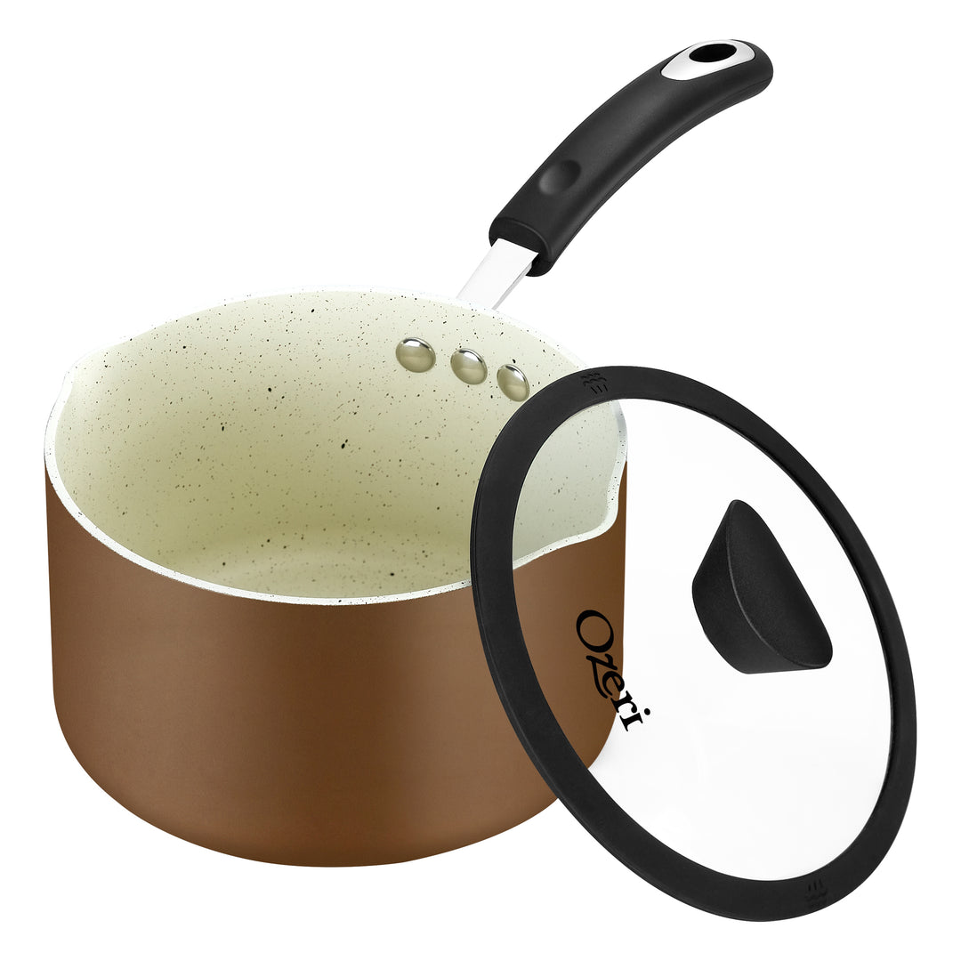 Ozeri All-In-One Stone Saucepan 1.5L 3.0L Non-Toxic German Coating Induction Image 2