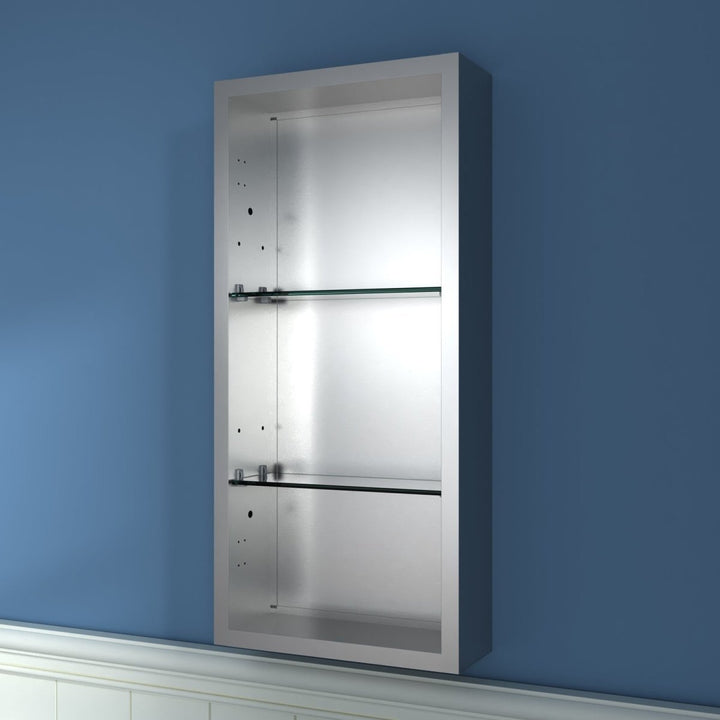 Boost-M1 12x26 Single Medicine Cabinet Aluminum Mirror Rust Resistant Without Light Image 4