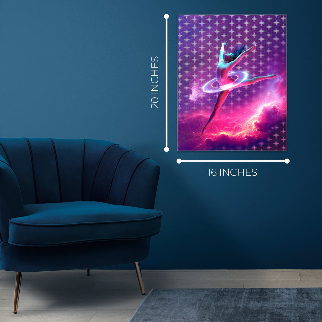 5D Celestial Dancer Wall Art - Matashi 16 x 20 inch 5D Art Print with Strong Polycarbonate Panel and Bright Colors - Image 4