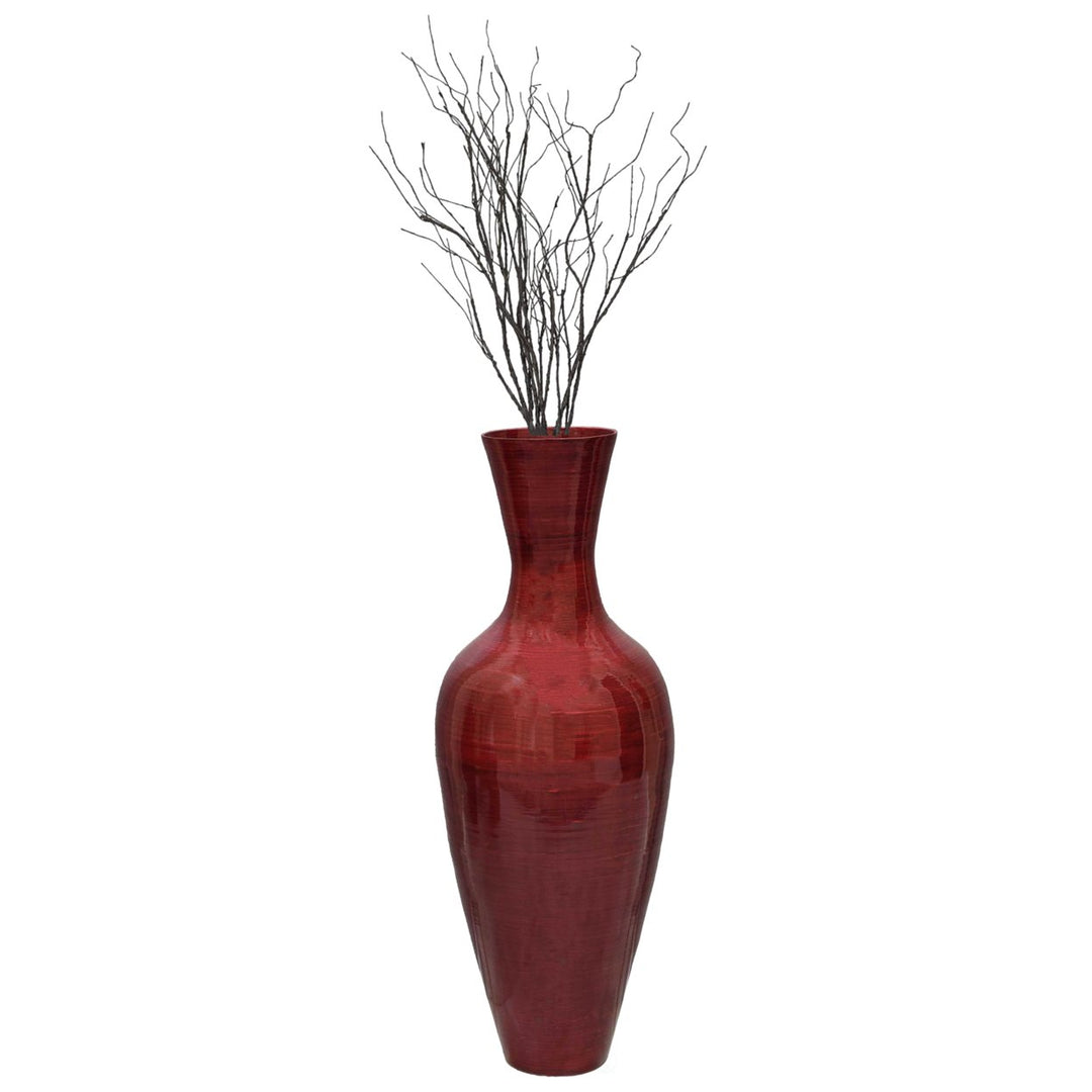 Uniquewise Tall Floor Vase, 37 Inch Bamboo Vase, Modern Vase for Dining, Living Room, Entryway, Large Flower Holder, Image 9