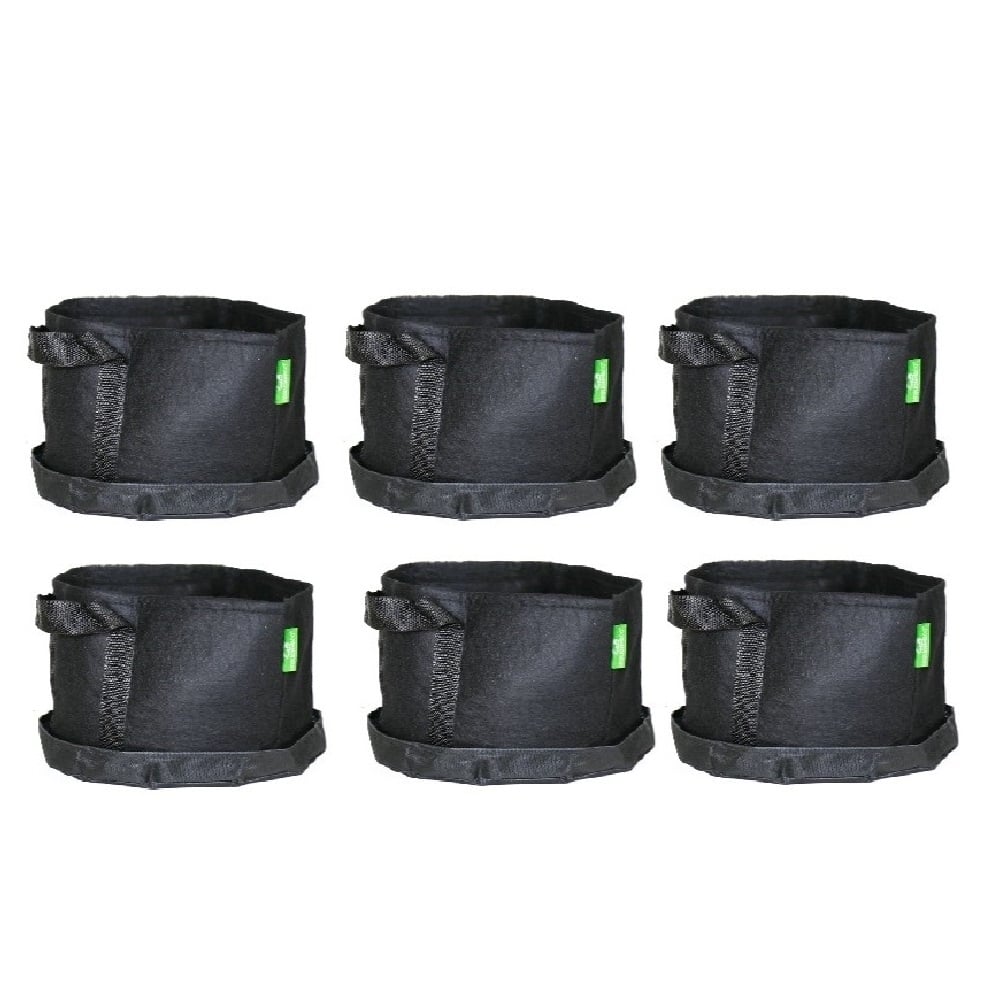 Eco-Friendly Grow Bag Garden Planters with Saucer -2, 8, or 30 Gallon (6 Pack) Image 1