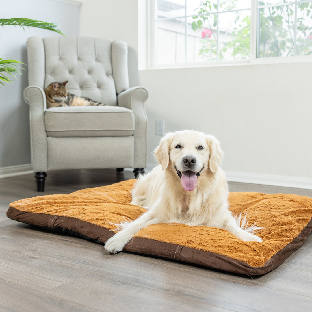 Armarkat Medium Pet Bed Mat Mocha Earth Brown 33x25 Waterproof Poly Fill Image 4