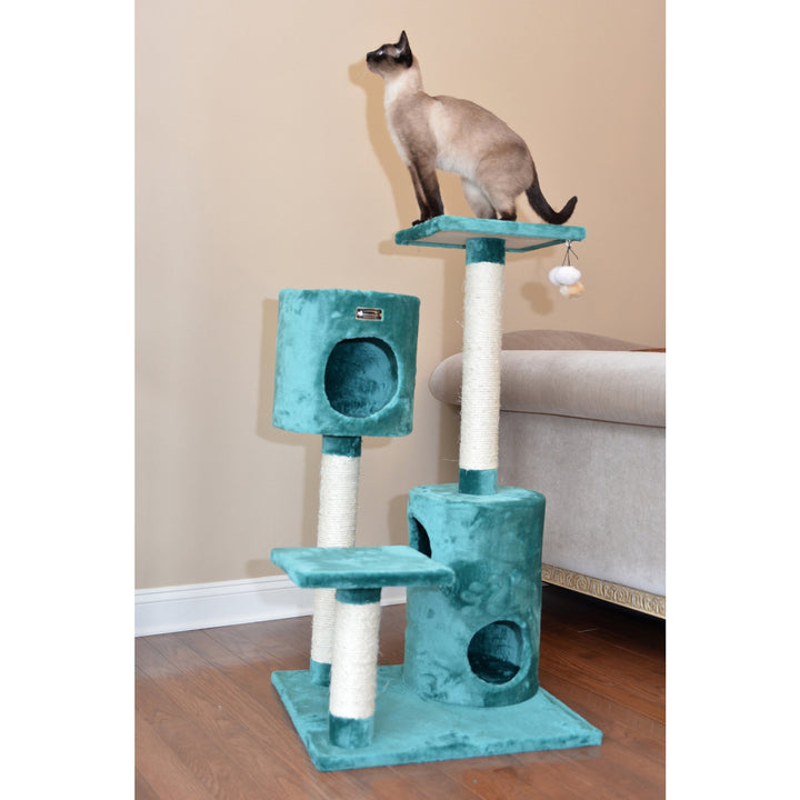 Armarkat Cat Tree Model A4301 Dark Green 3 Levels Compact 25 lbs Capacity Image 3